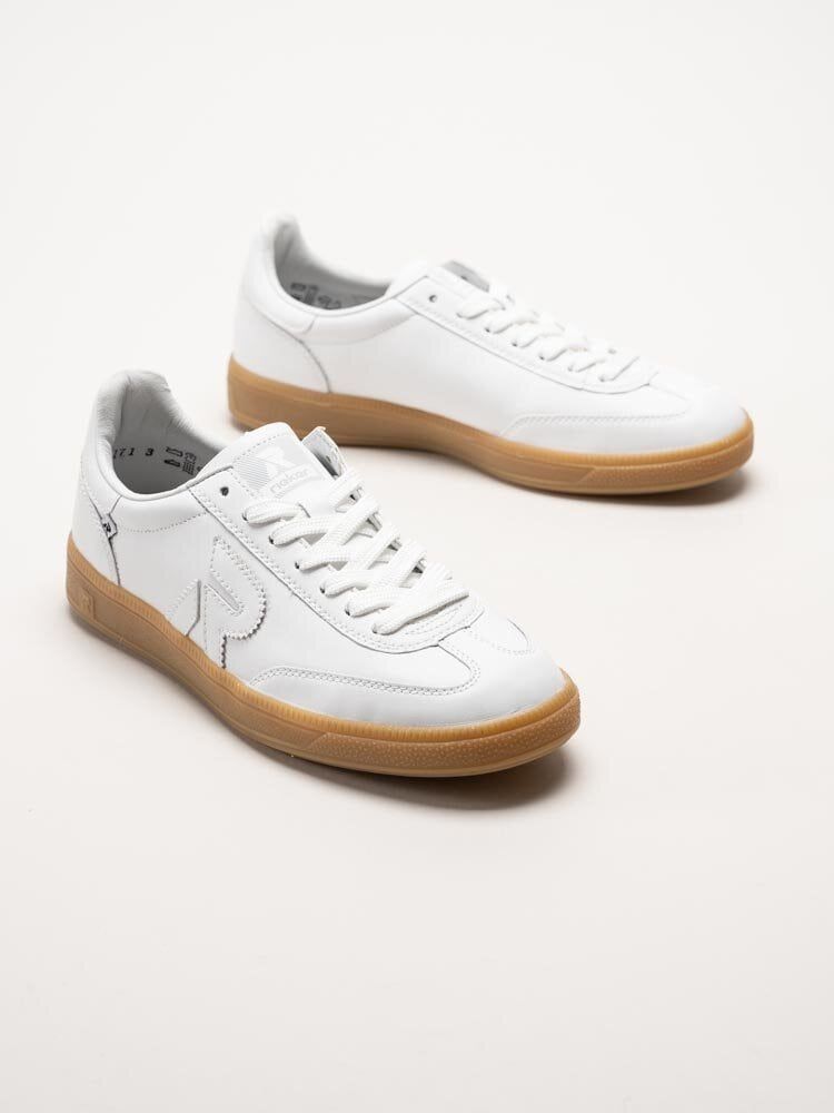Rieker - Vita sneakers i skinn