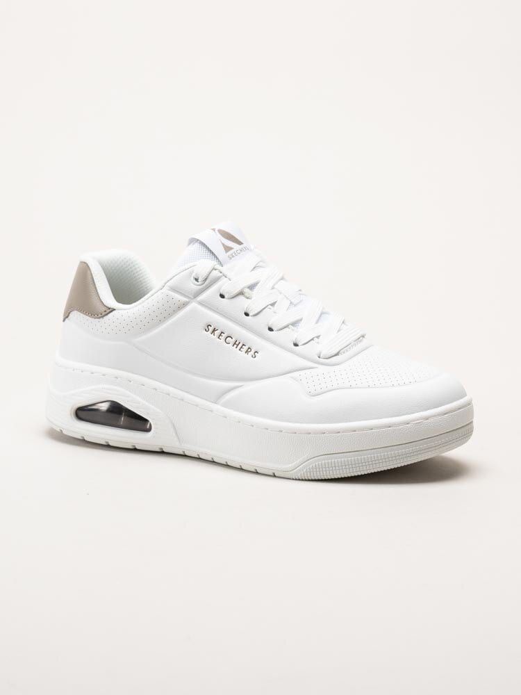 Skechers - Uno Court - Fast Break - Vita låga sneakers i skinnimitation