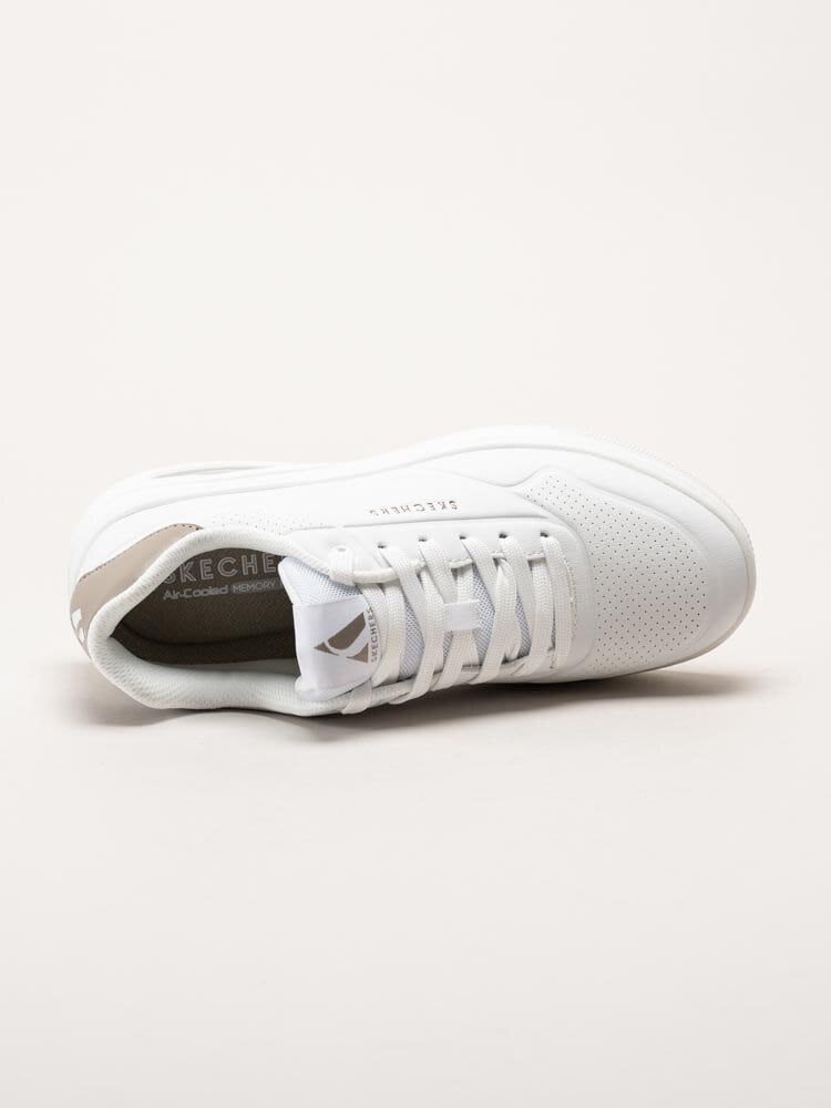 Skechers - Uno Court - Fast Break - Vita låga sneakers i skinnimitation