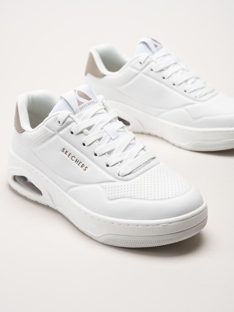 Skechers - Uno Court - Fast Break - Vita låga sneakers i skinnimitation