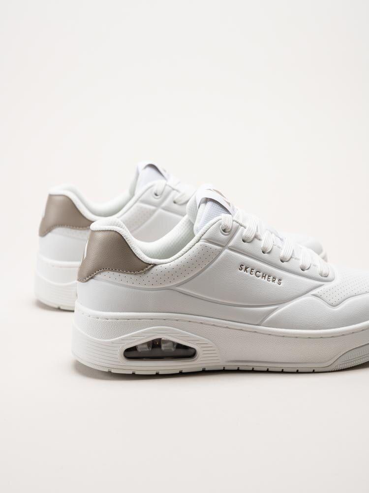 Skechers - Uno Court - Fast Break - Vita låga sneakers i skinnimitation