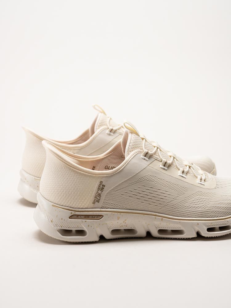 Skechers - Glide Step Gratify - Pace - Beige slip-ins sportskor i textil