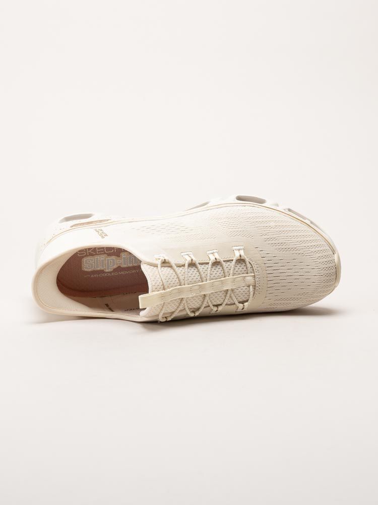 Skechers - Glide Step Gratify - Pace - Beige slip-ins sportskor i textil
