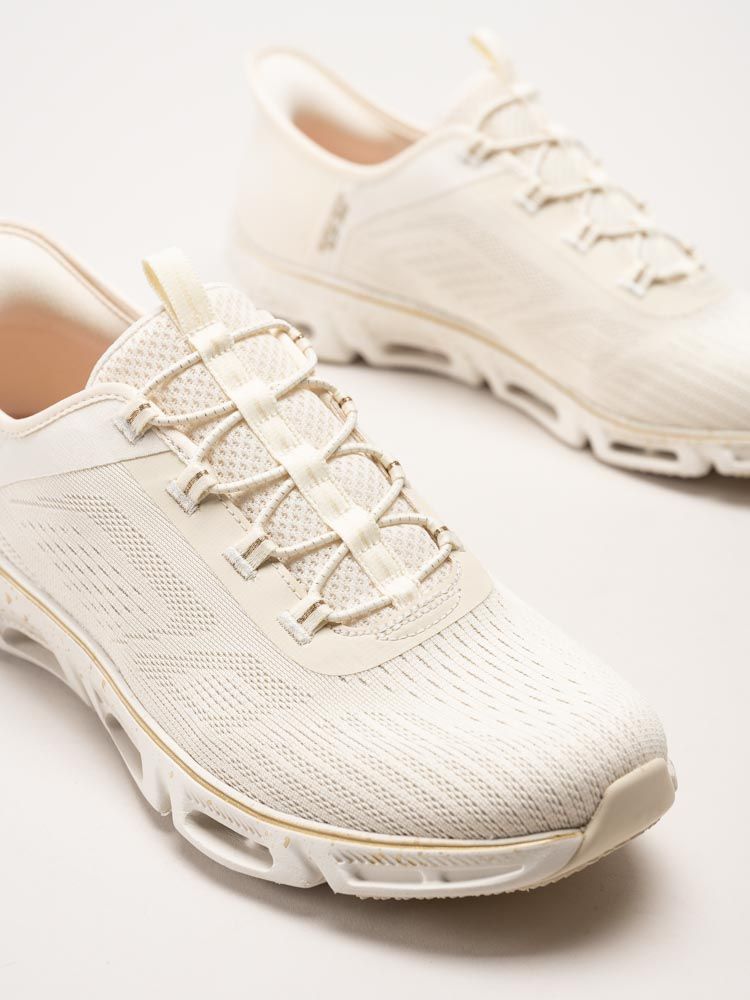 Skechers - Glide Step Gratify - Pace - Beige slip-ins sportskor i textil
