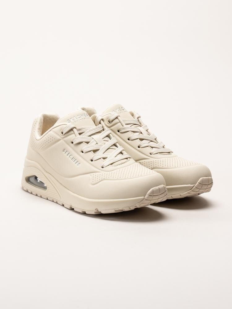 Skechers - Uno - Stand On Air - Off white sneakers i skinnimitation
