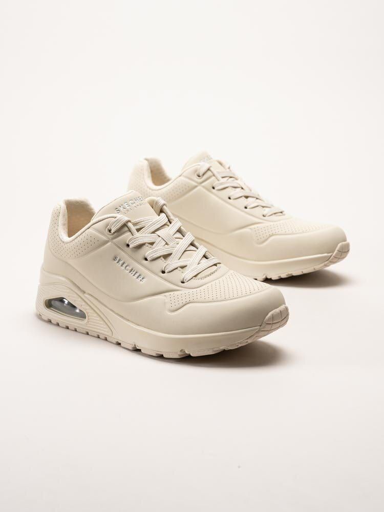 Skechers - Uno - Stand On Air - Off white sneakers i skinnimitation