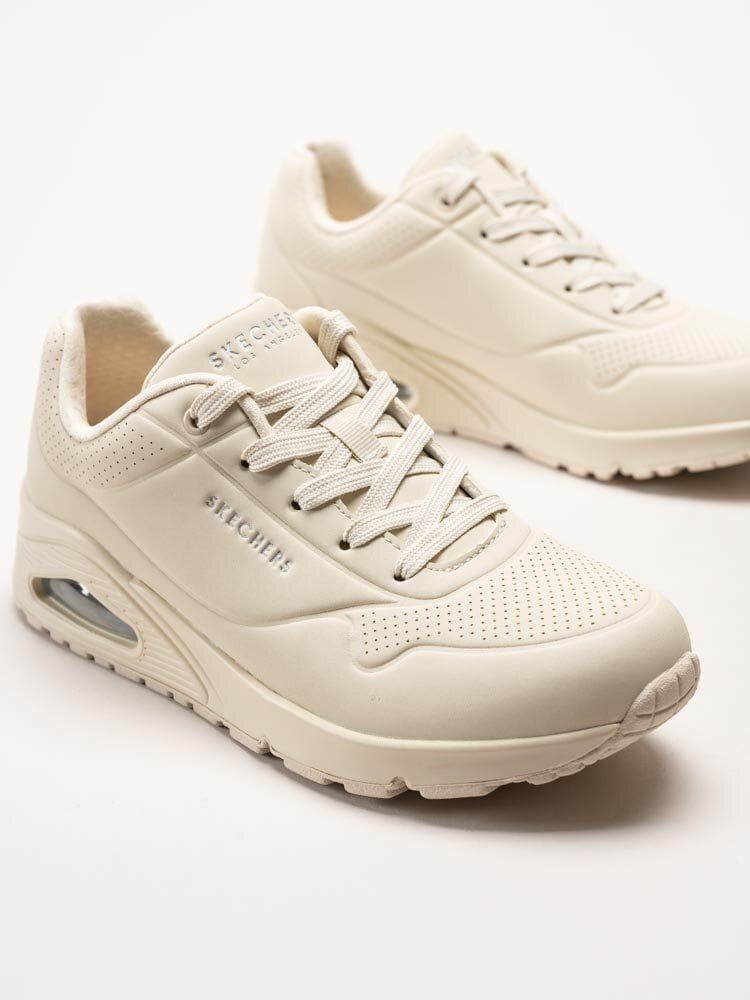 Skechers - Uno - Stand On Air - Off white sneakers i skinnimitation