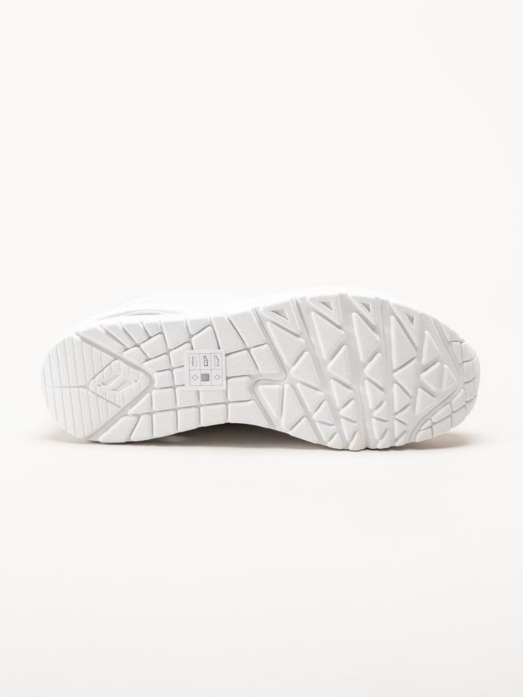 Skechers - Uno - Shimmer Away - Vita sneakers i skinnimitation