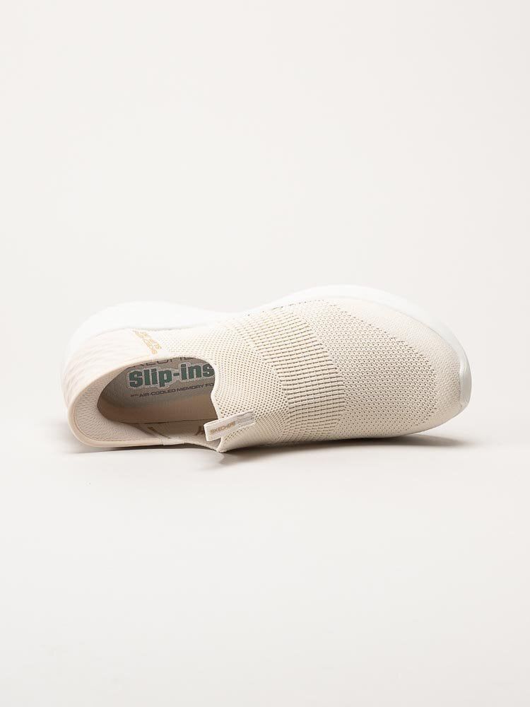 Skechers - Ultra Flex 3.0 Cozy Streak - Beige slip-ins sneakers i textil