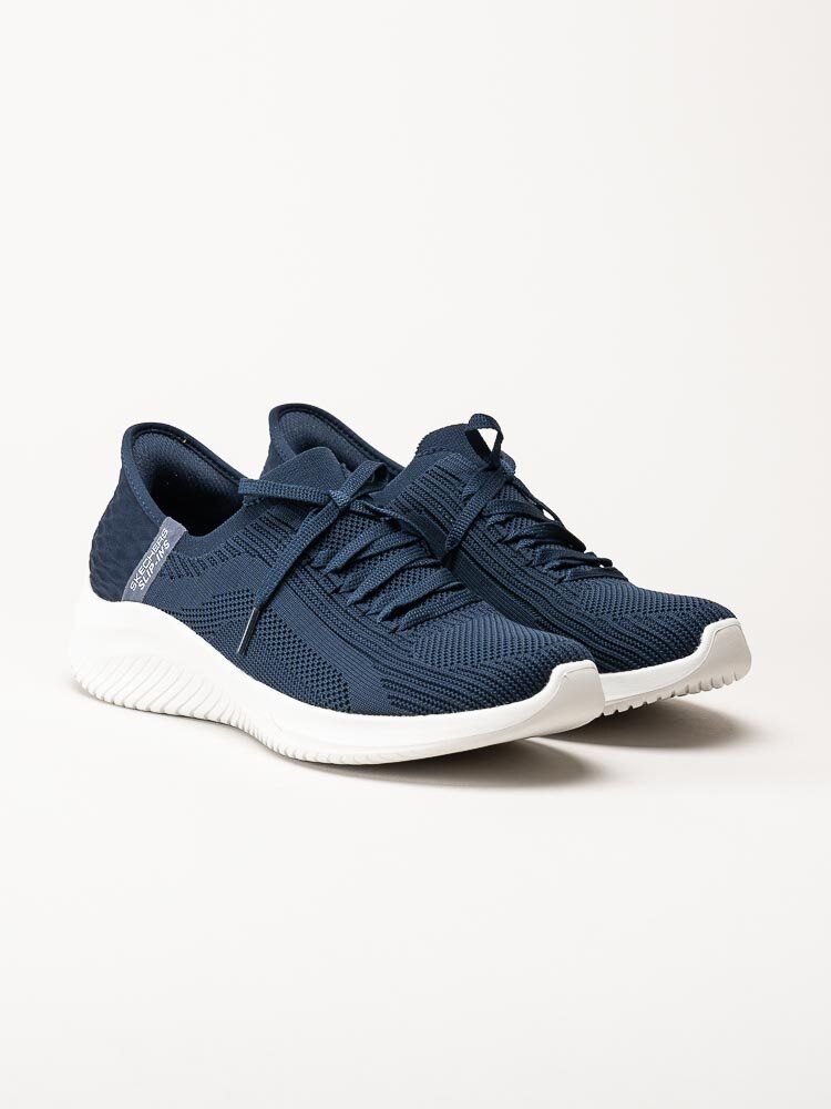 Skechers - Ultra Flex 3.0 - Brilliant - Navyfärgade slip-ins sneakers i textil