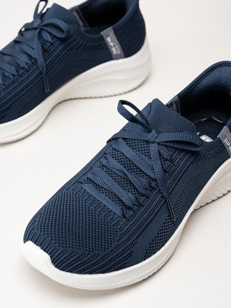 Skechers - Ultra Flex 3.0 - Brilliant - Navyfärgade slip-ins sneakers i textil