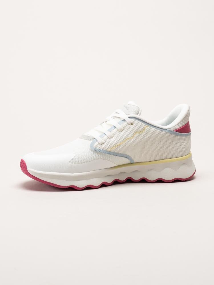 Tamaris - Vita sportiga sneakers i textil