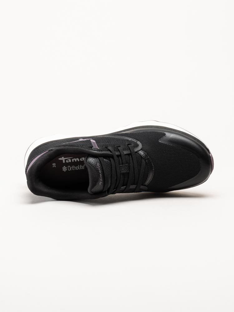 Tamaris - Svarta sportiga sneakers i textil