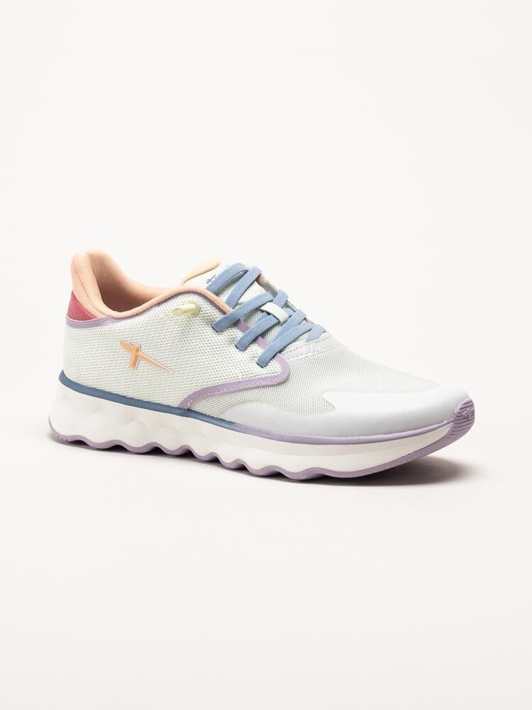 Tamaris - Ljusgröna sportiga sneakers i textil