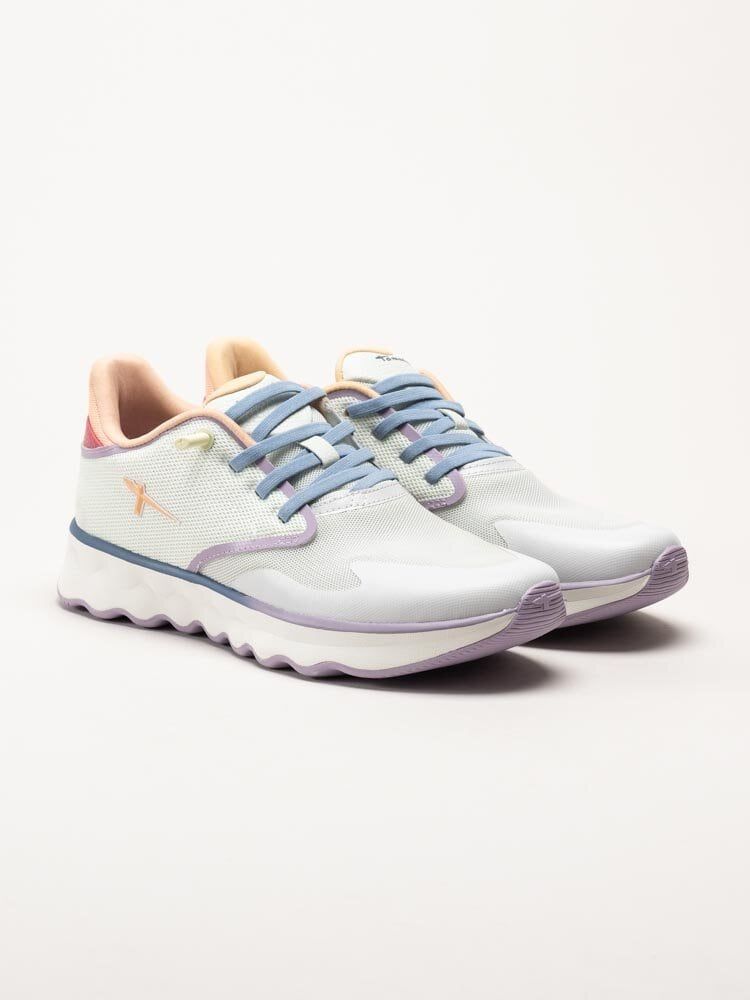 Tamaris - Ljusgröna sportiga sneakers i textil