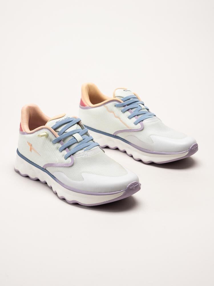 Tamaris - Ljusgröna sportiga sneakers i textil