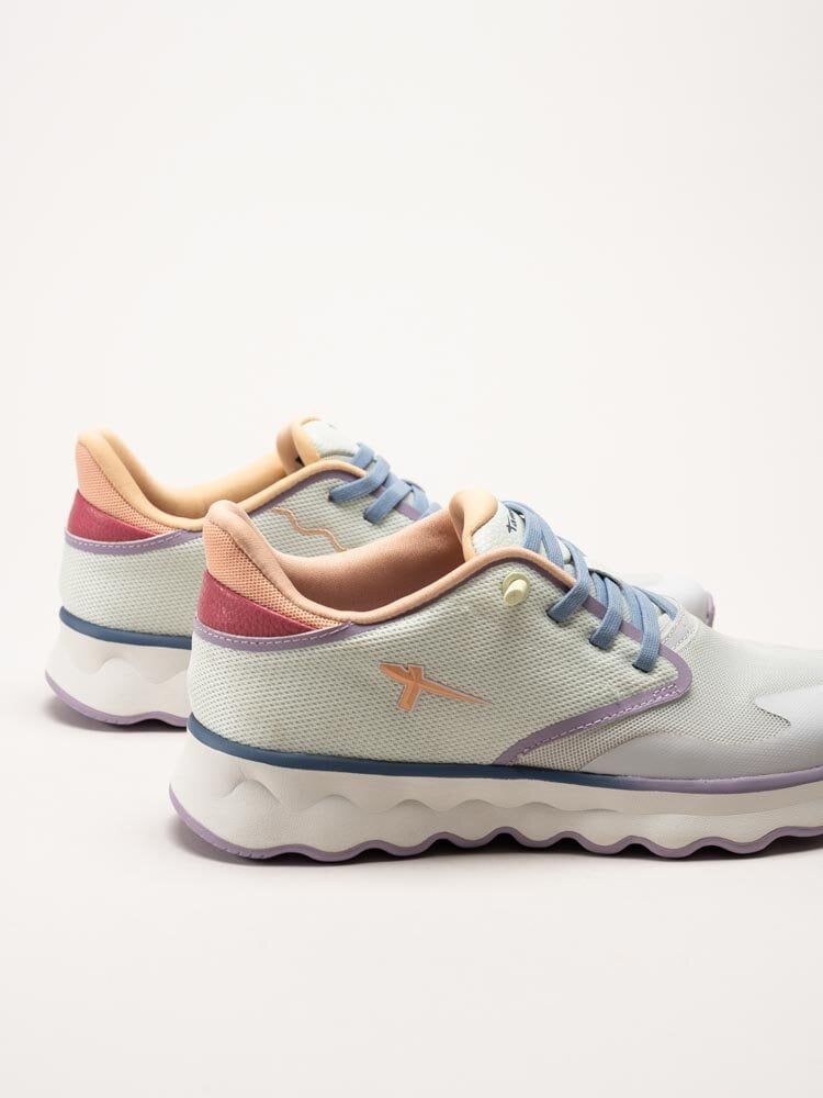 Tamaris - Ljusgröna sportiga sneakers i textil