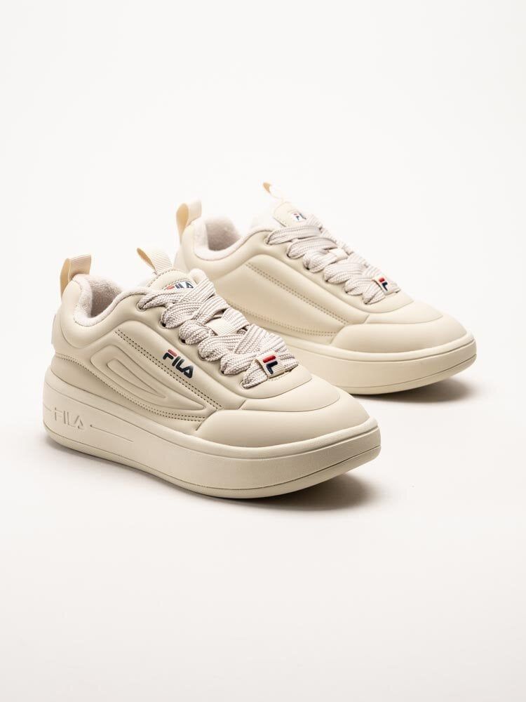 FILA - Superbubble Wmn - Beige sneakers i skinnimitation