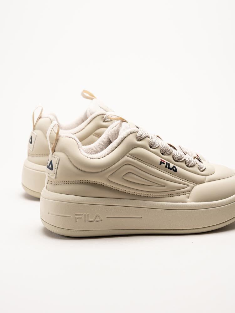 FILA - Superbubble Wmn - Beige sneakers i skinnimitation