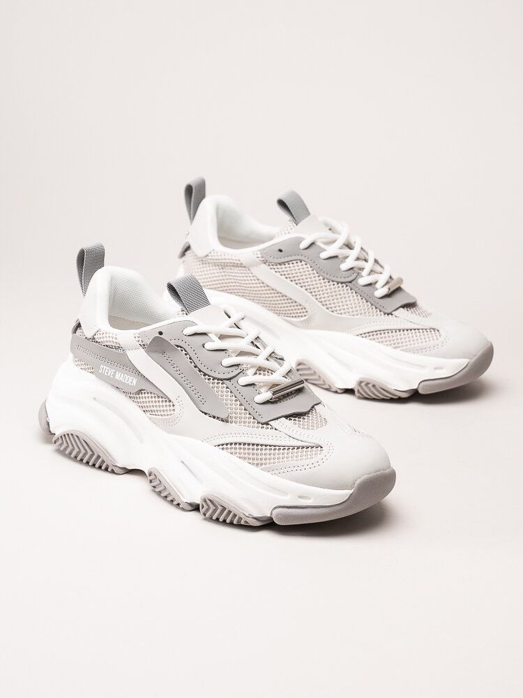 Steve Madden - Possession-E - Gråvita chunky sneakers