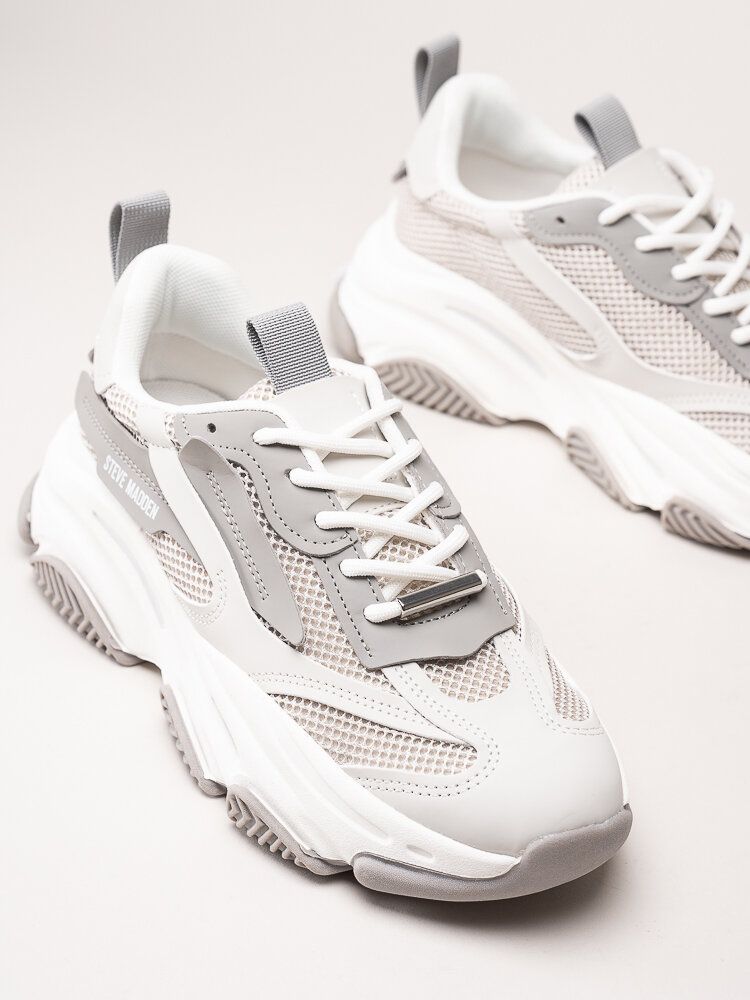 Steve Madden - Possession-E - Gråvita chunky sneakers