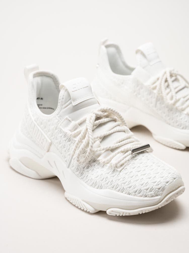 Steve Madden - Mileage - Vita chunky sneakers i virkad textil