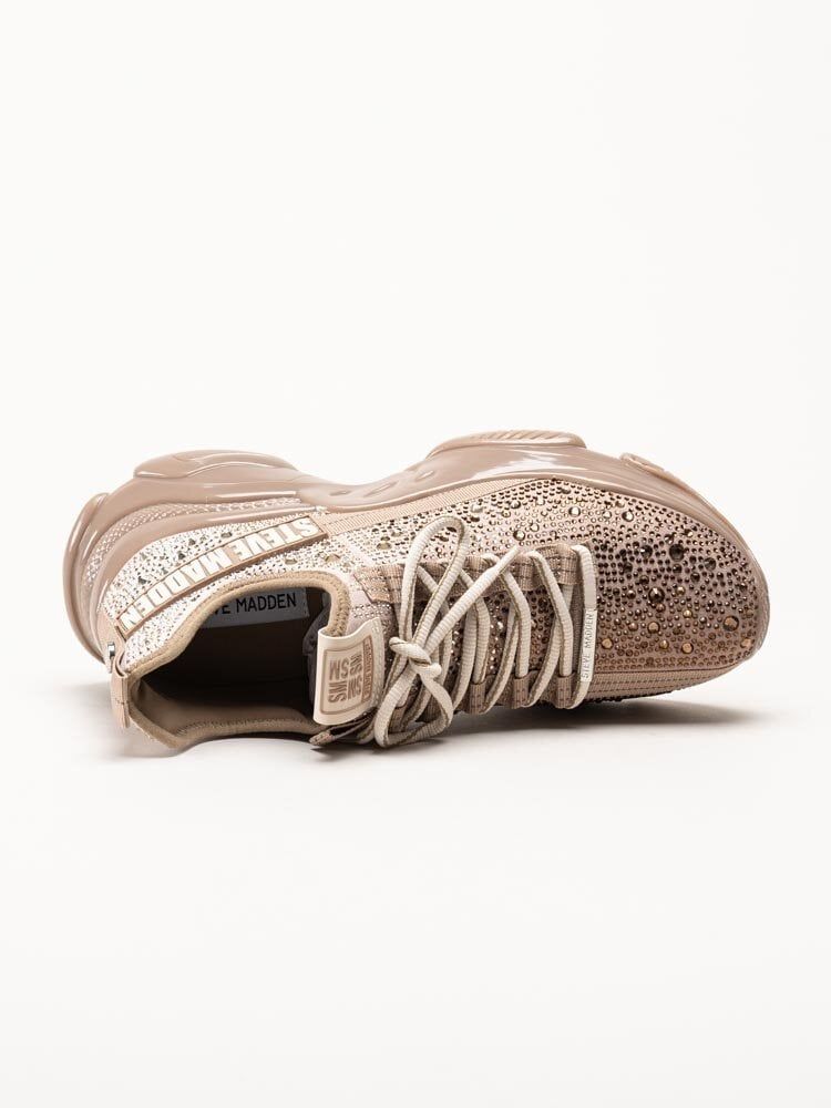 Steve Madden - Mistica - Beige chunky sneakers med strass