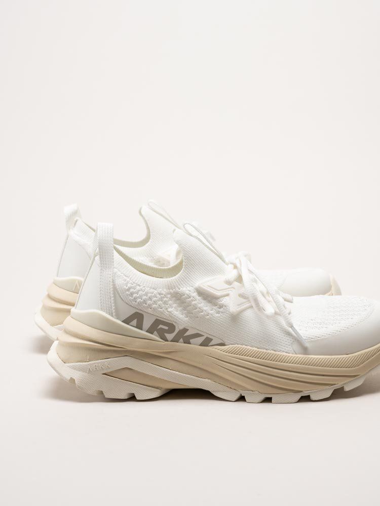 ARKK Copenhagen - Waste Zero Bright White - Vita slip on sneakers i textil