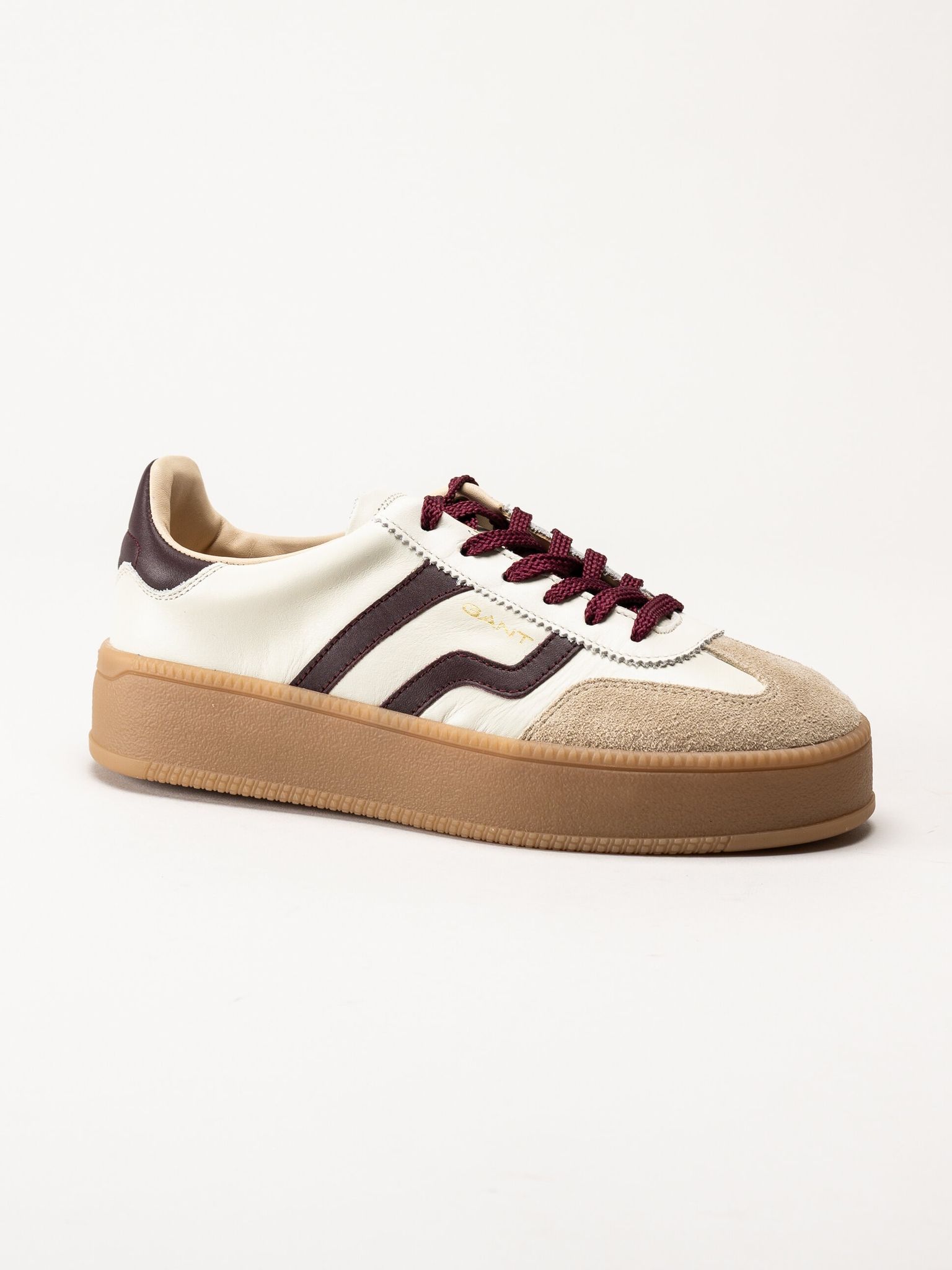 Gant Footwear - Cuzmani - Vita retro platåsneakers i skinn och mocka