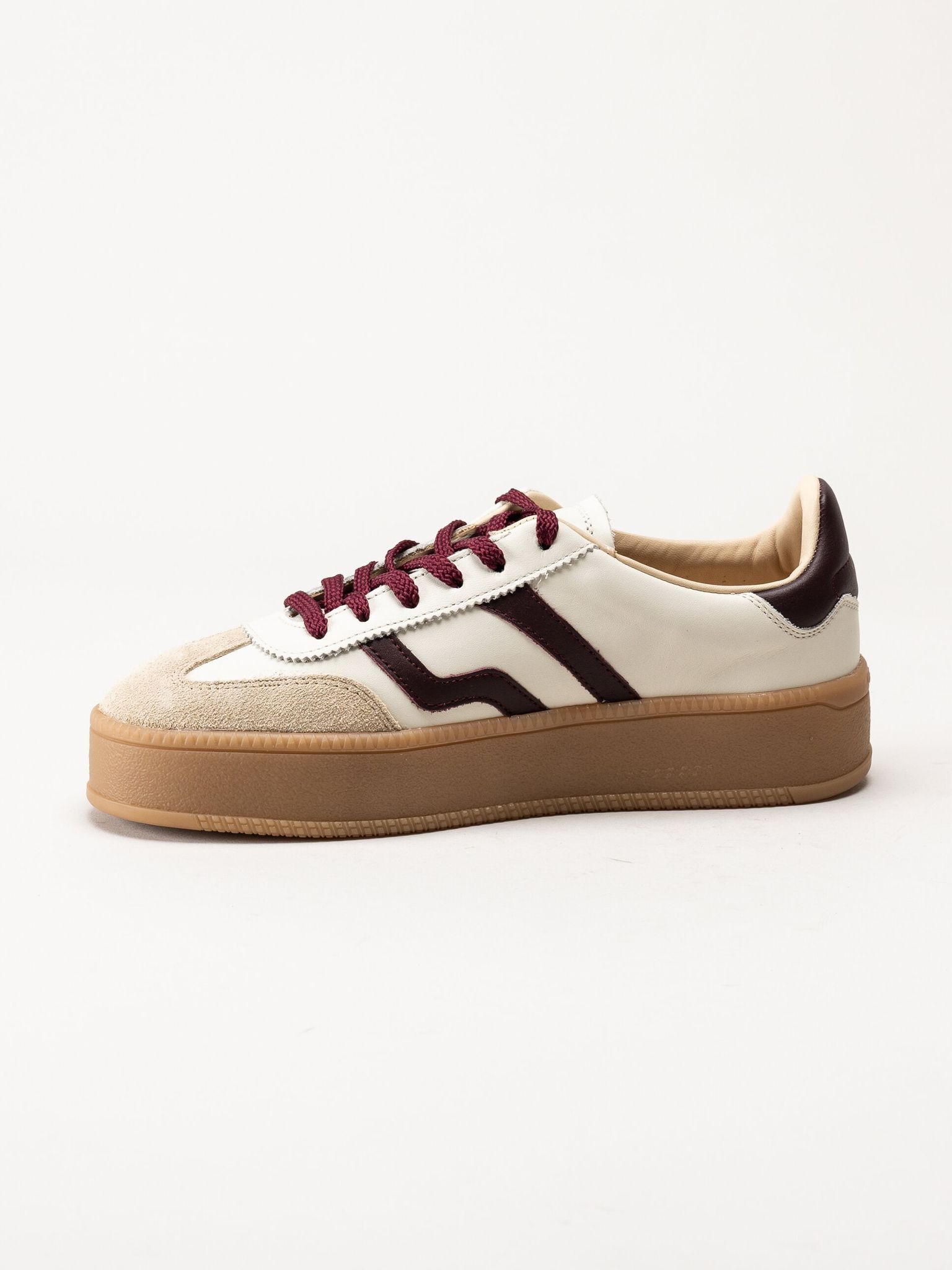 Gant Footwear - Cuzmani - Vita retro platåsneakers i skinn och mocka