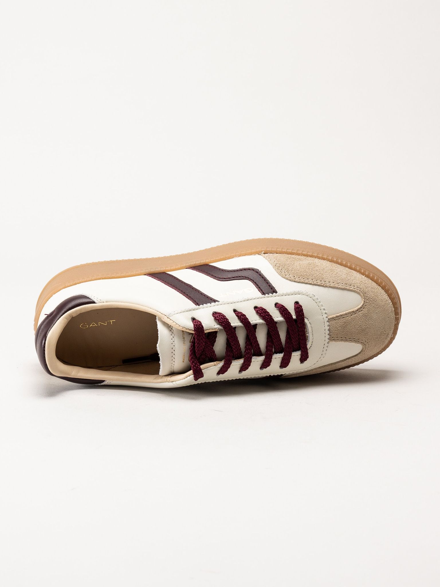 Gant Footwear - Cuzmani - Vita retro platåsneakers i skinn och mocka