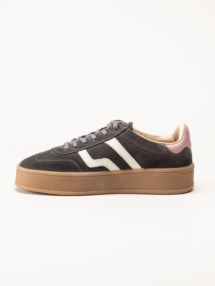 Gant Footwear - Cuzmani - Grå retro platåsneakers i mocka