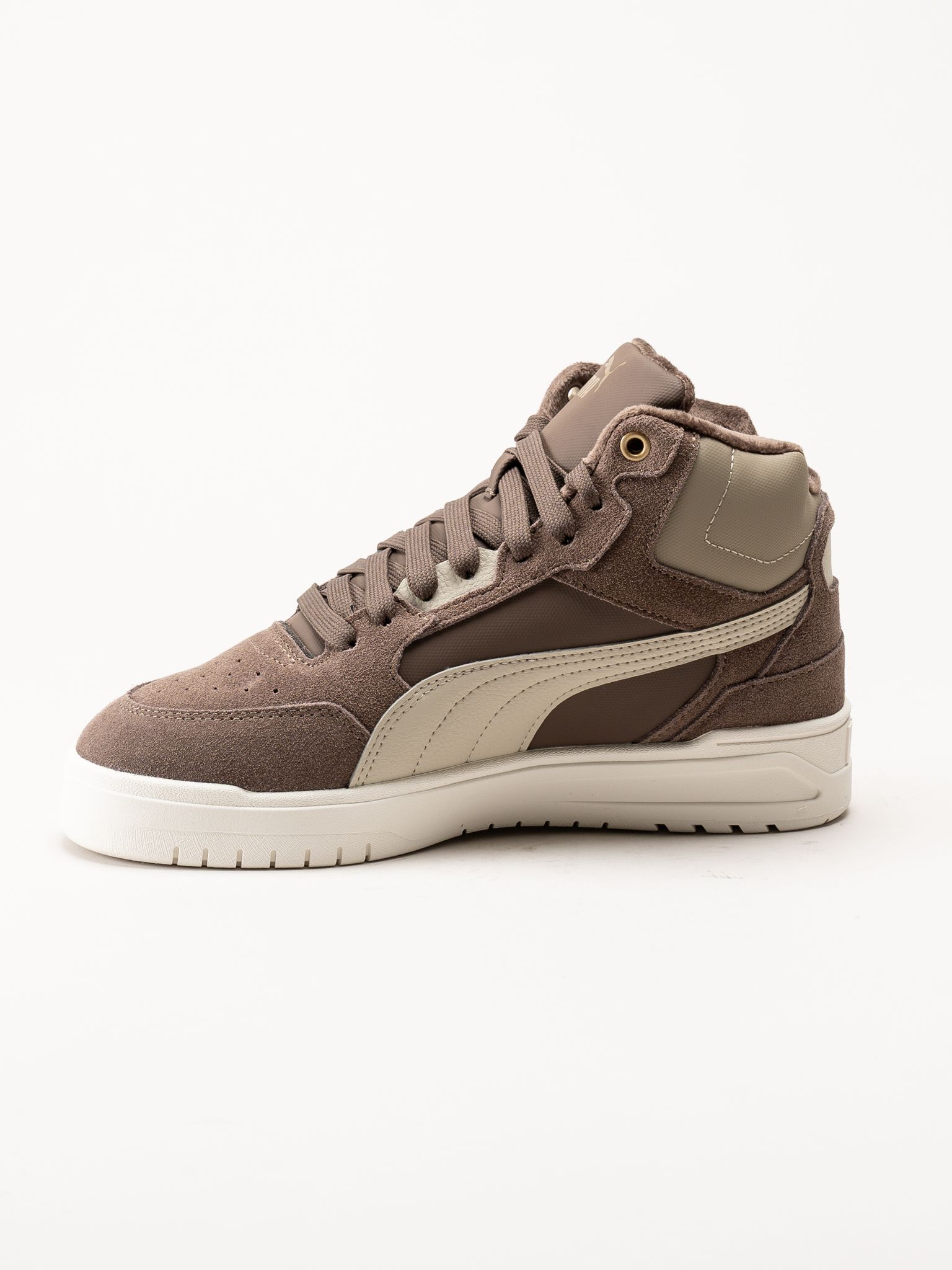 Puma - Shuffle Downtown Mid Wtr - Bruna fodrade sneakers i mocka
