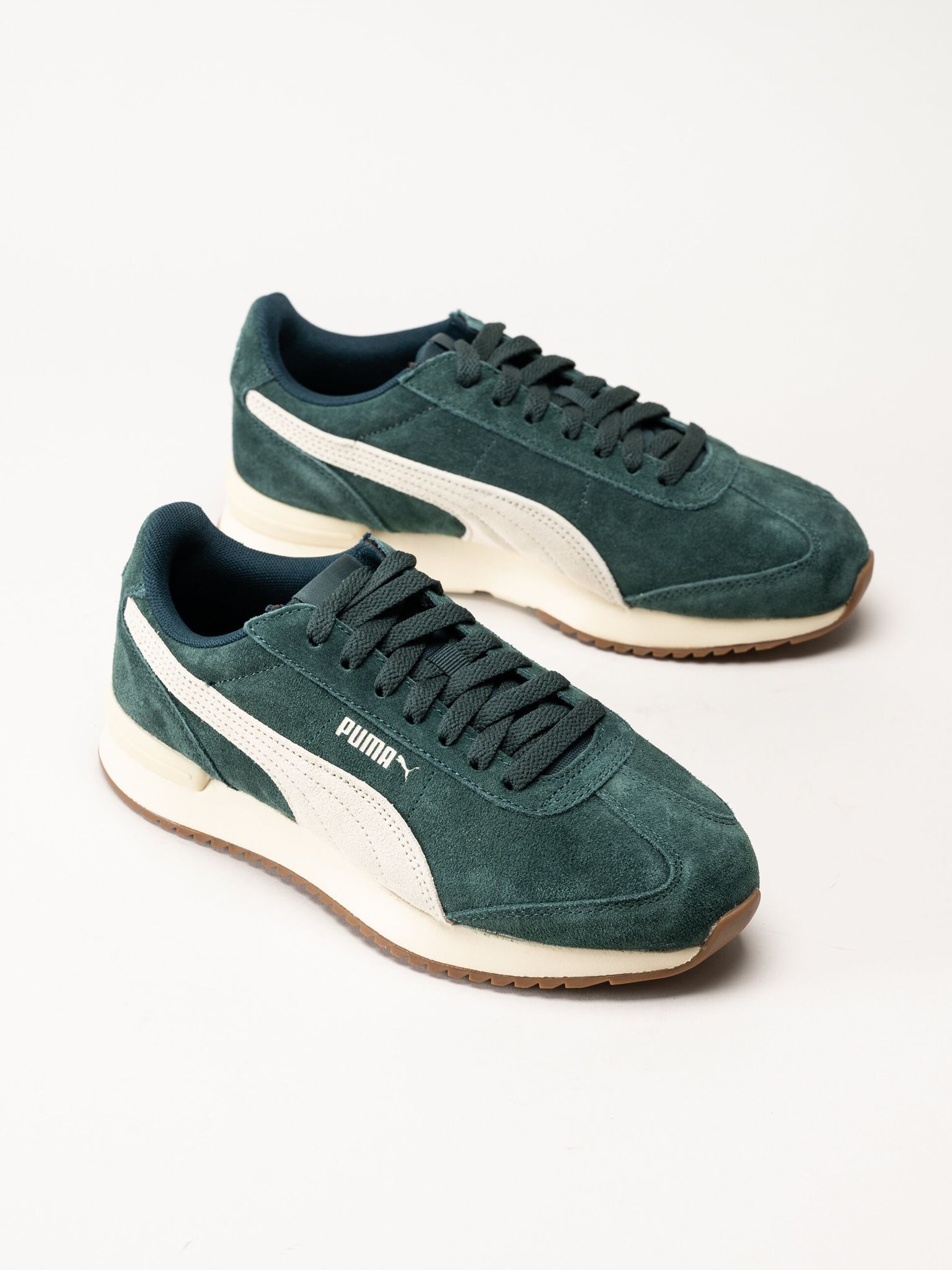 Puma - R78 Wind Sd - Gröna sneakers i mocka