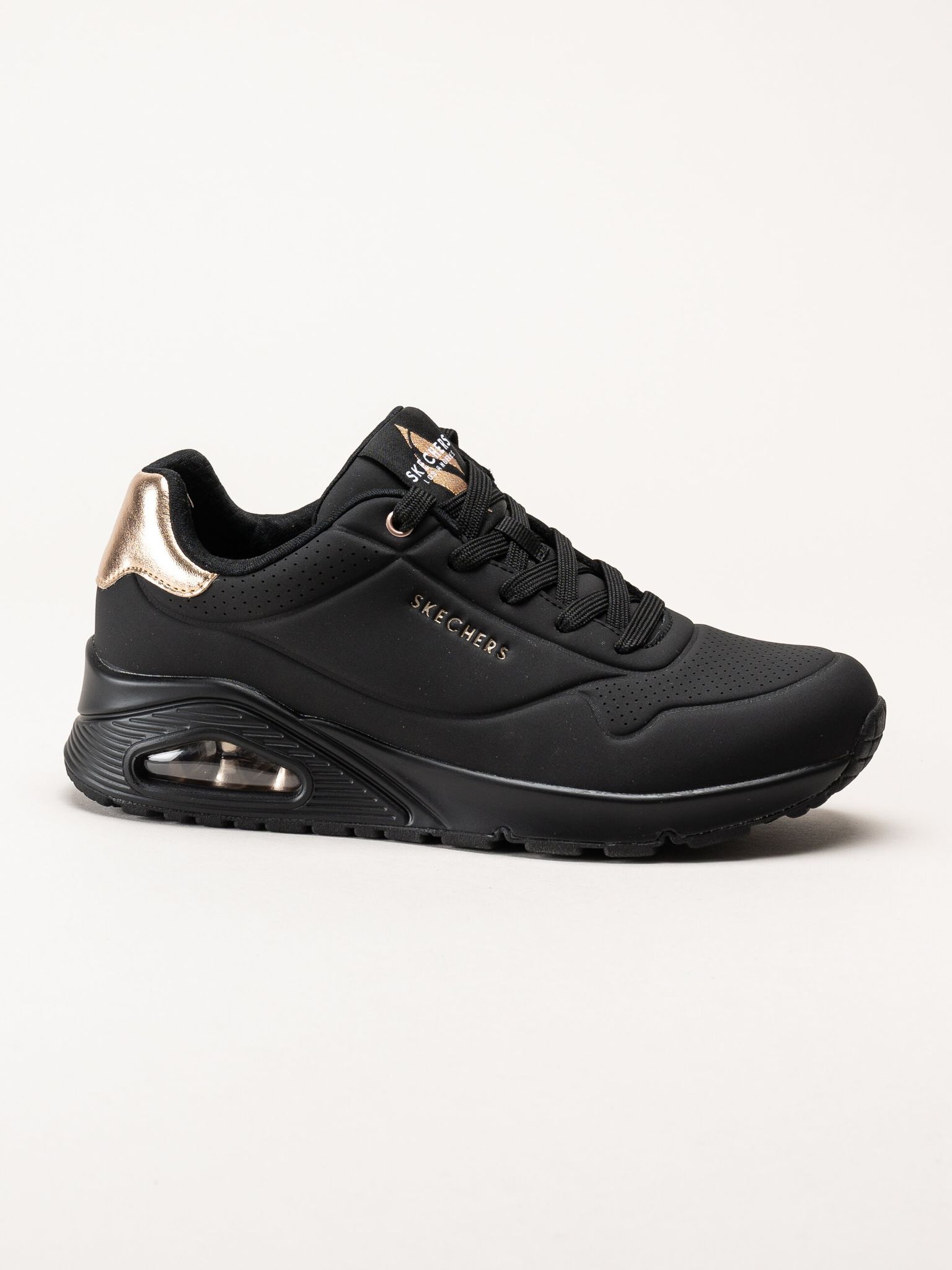 Skechers - Uno - Golden Air - Svarta sneakers i skinnimitation