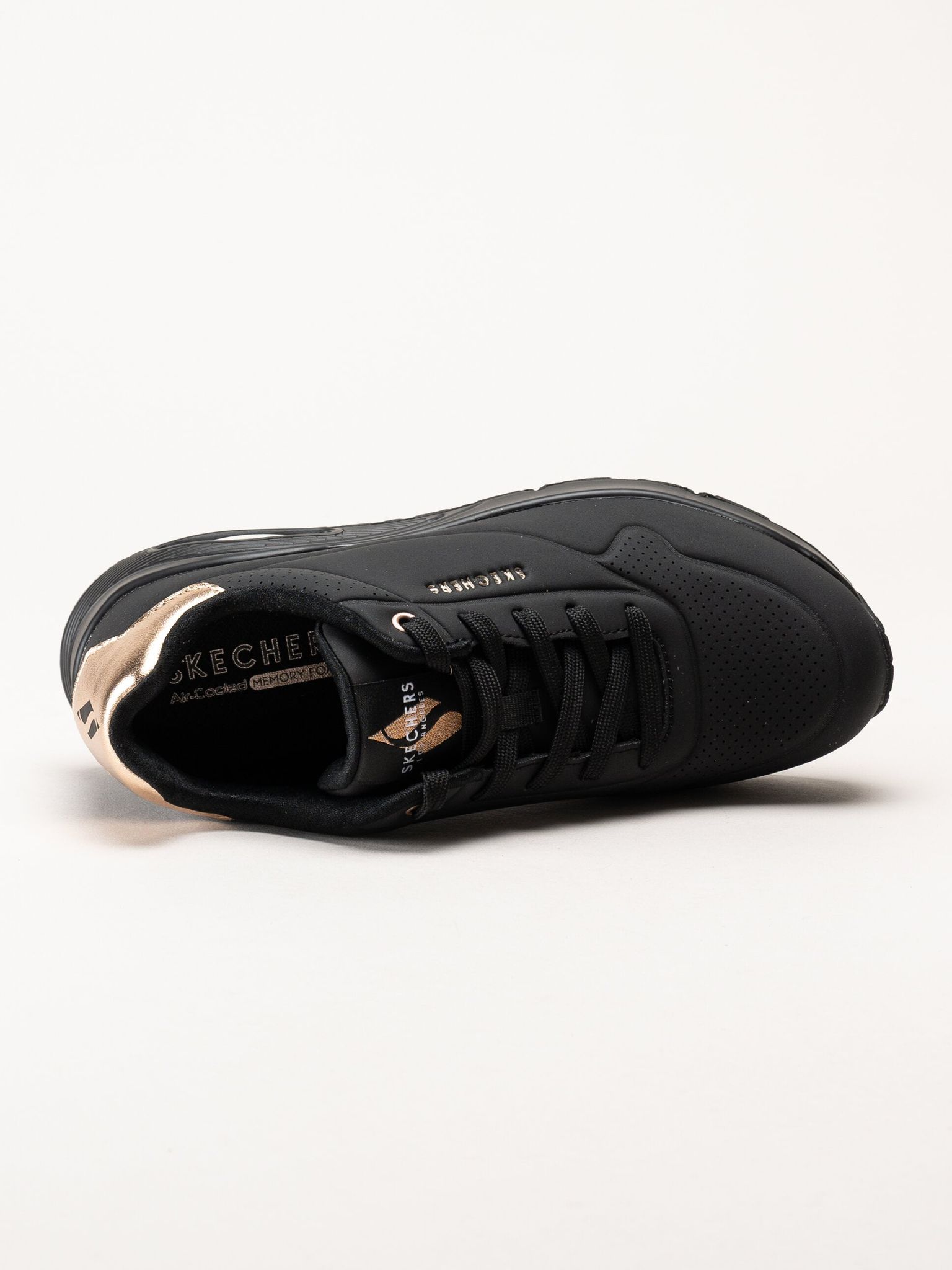 Skechers - Uno - Golden Air - Svarta sneakers i skinnimitation