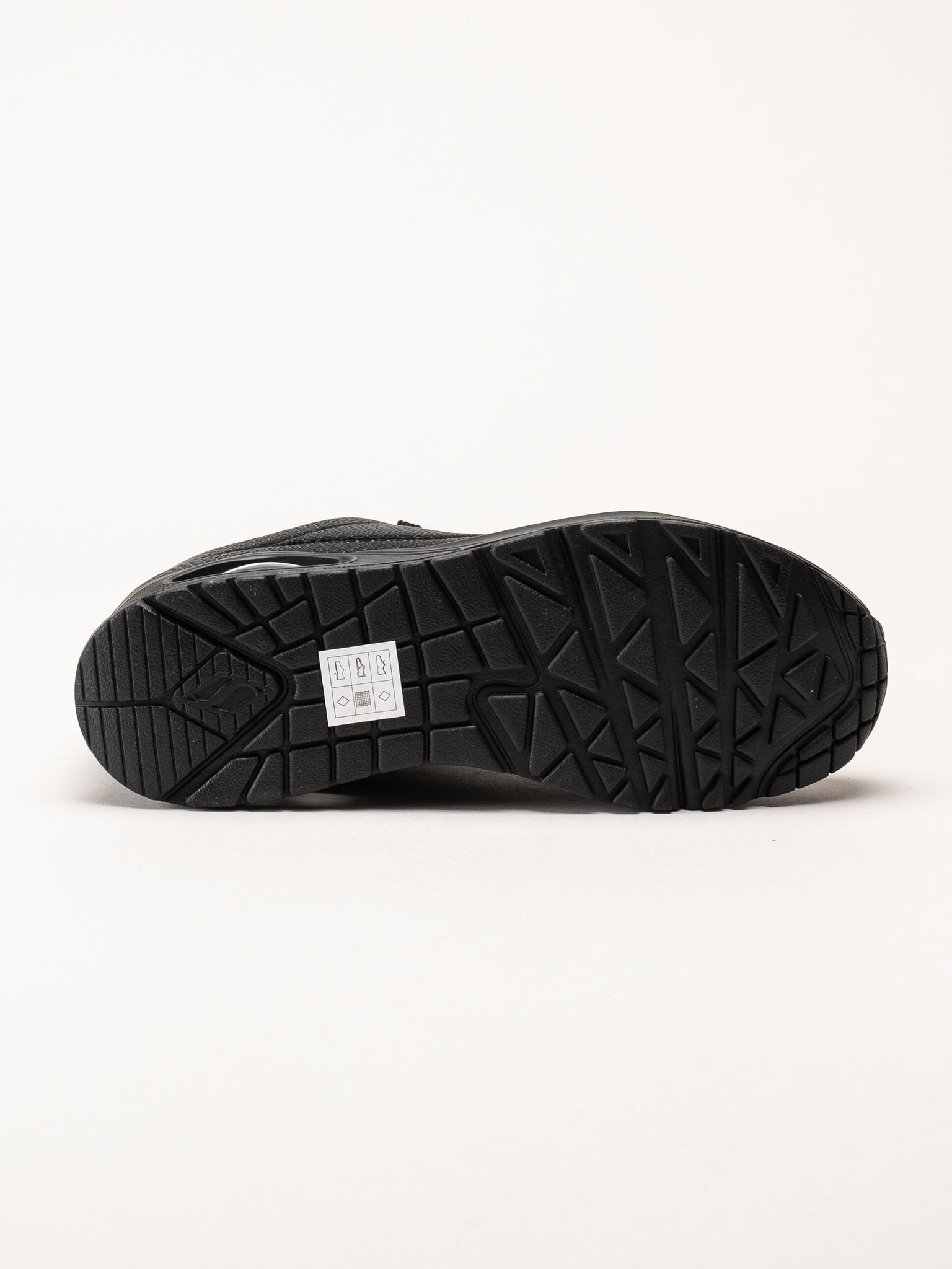 Skechers - Uno - Shiny Scale - Svarta sneakers med ormmönster
