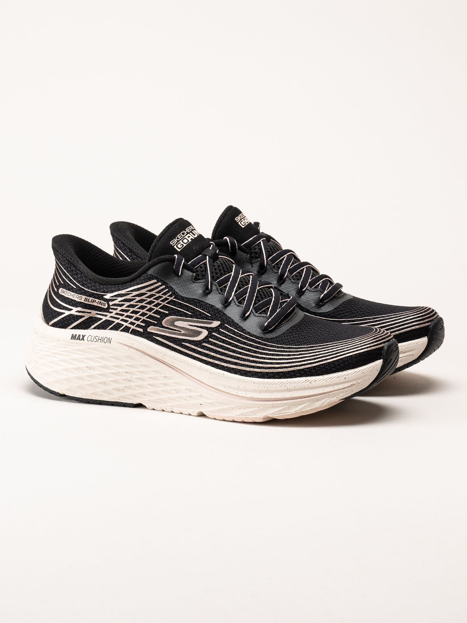 Skechers - Slip-Ins Max Cushioning Elite - Svarta slip-ins sportskor