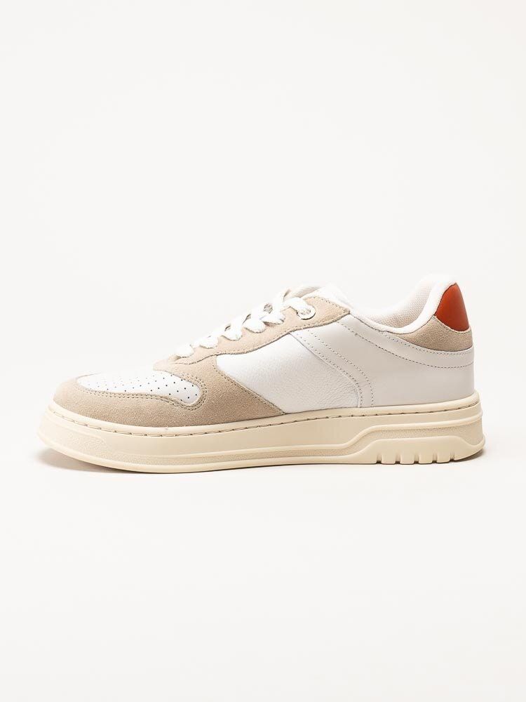 Tommy Hilfiger - TH Sporty Cupsole - Vita sneakers i skinn och mocka