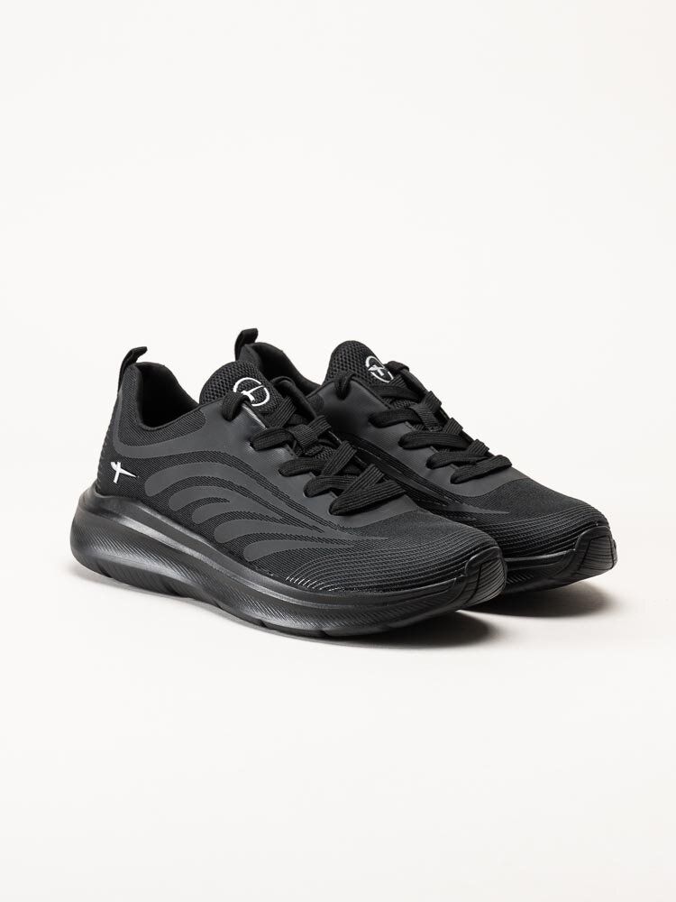 Tamaris Comfort - Svarta sportiga sneakers i textil