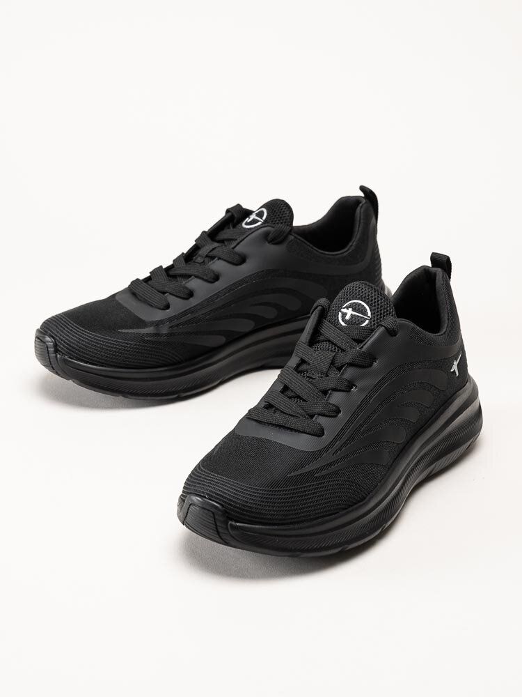 Tamaris Comfort - Svarta sportiga sneakers i textil