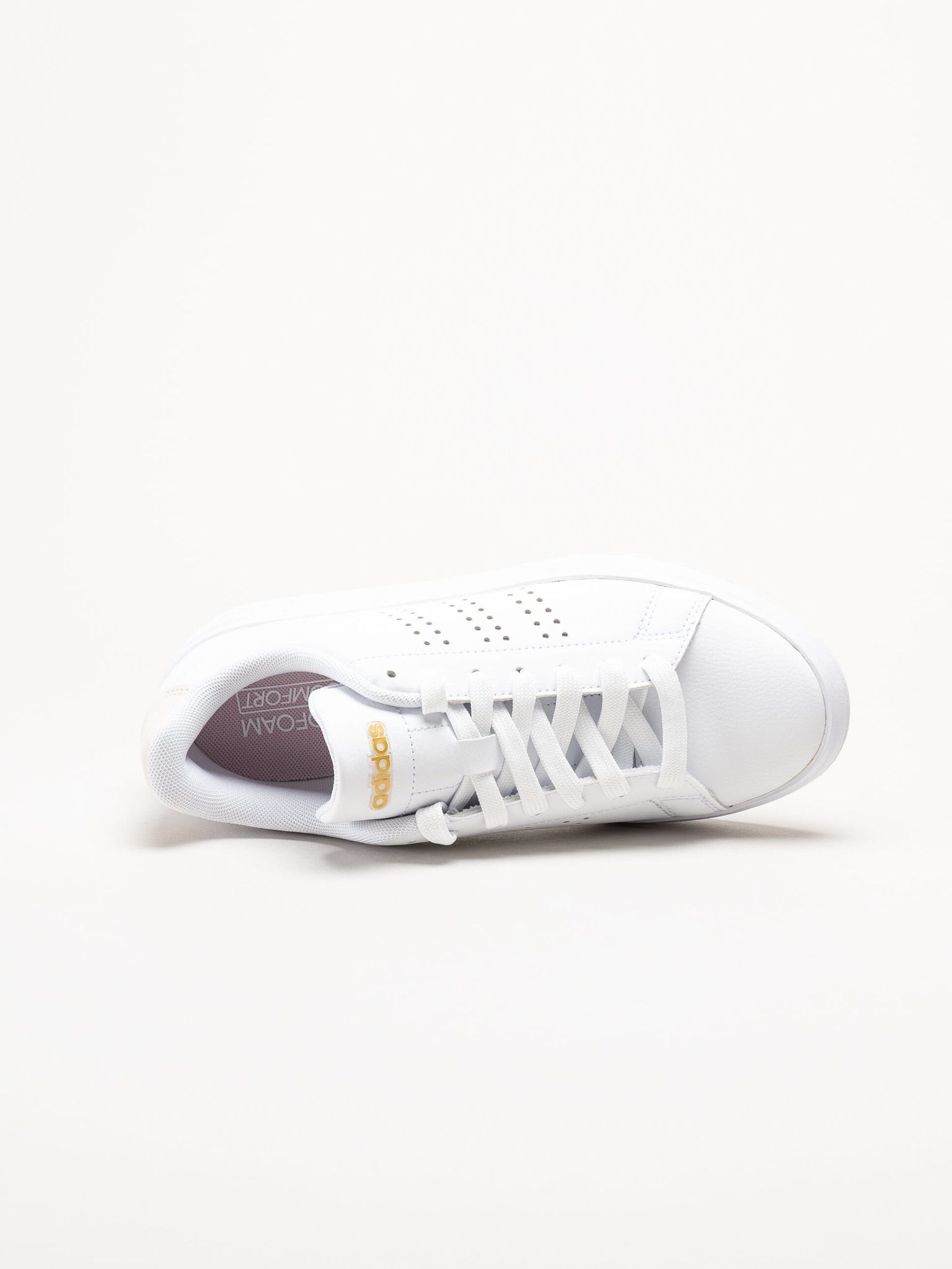 Adidas - Advantage 2.0 - Vita sneakers i skinnimitation