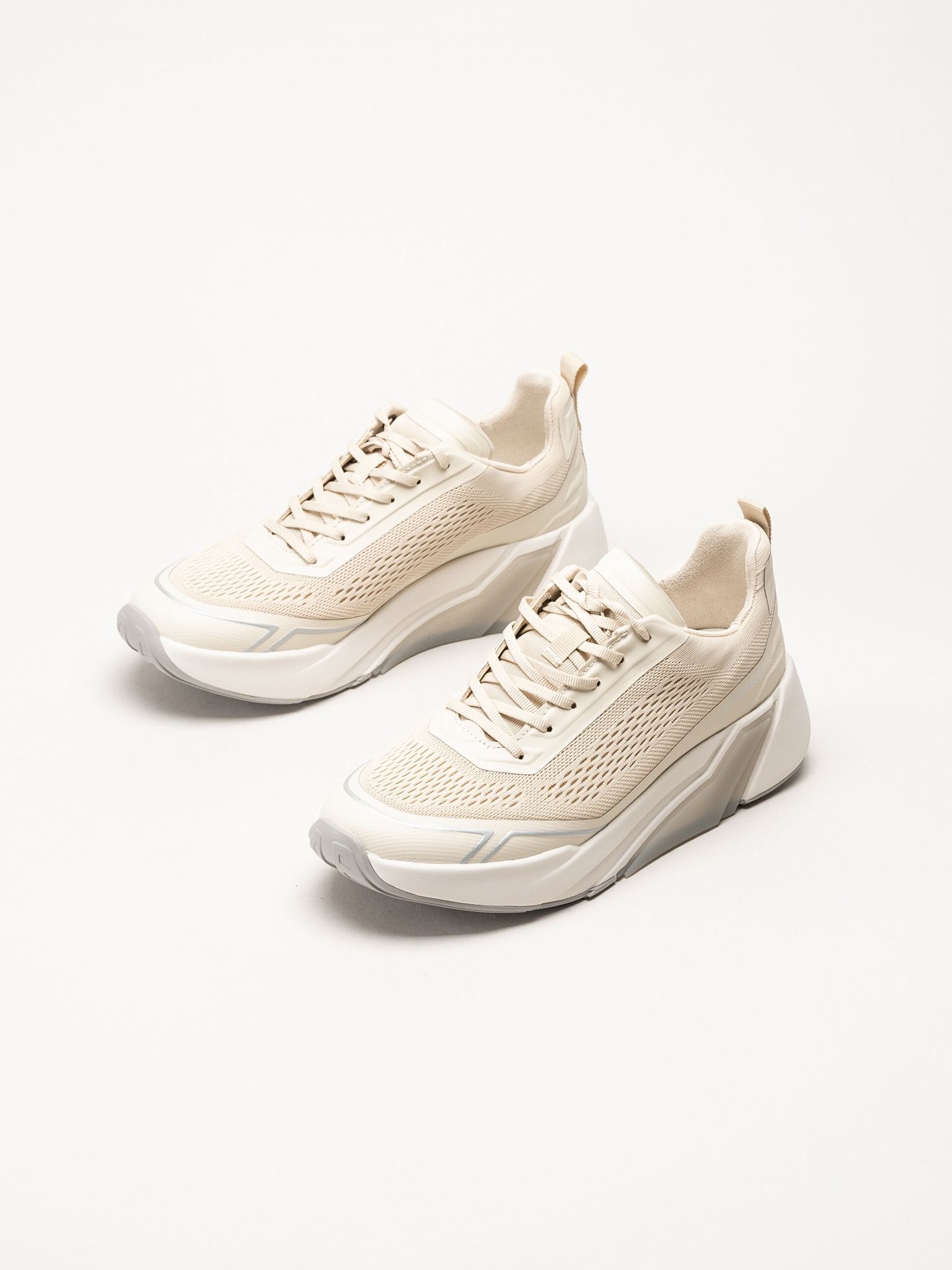 Gabor - Beige sneakers i mesh