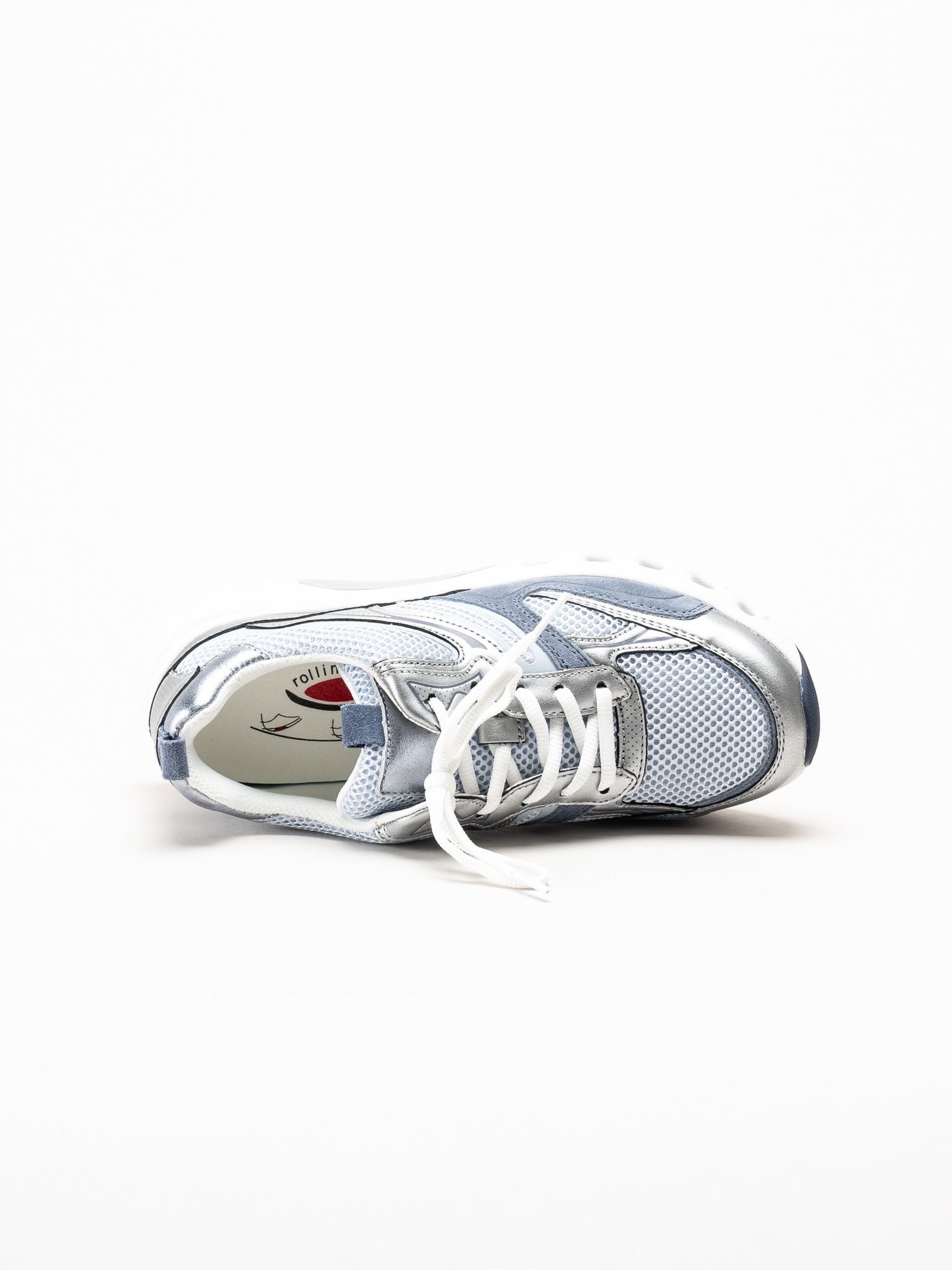 Gabor - Ljusblå sneakers i mesh