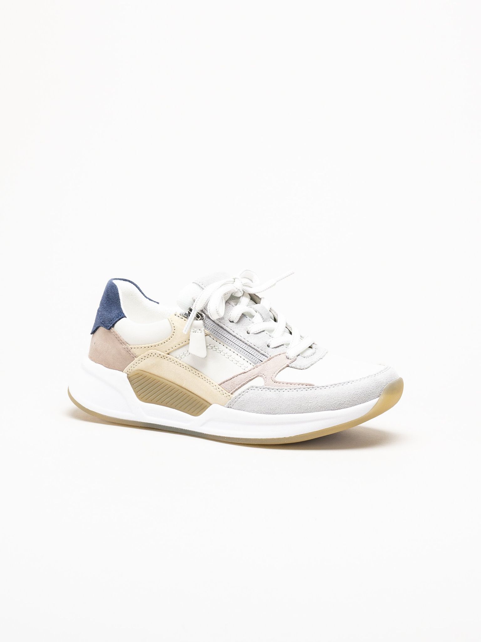 Gabor - Beige sneakers i skinn och mocka