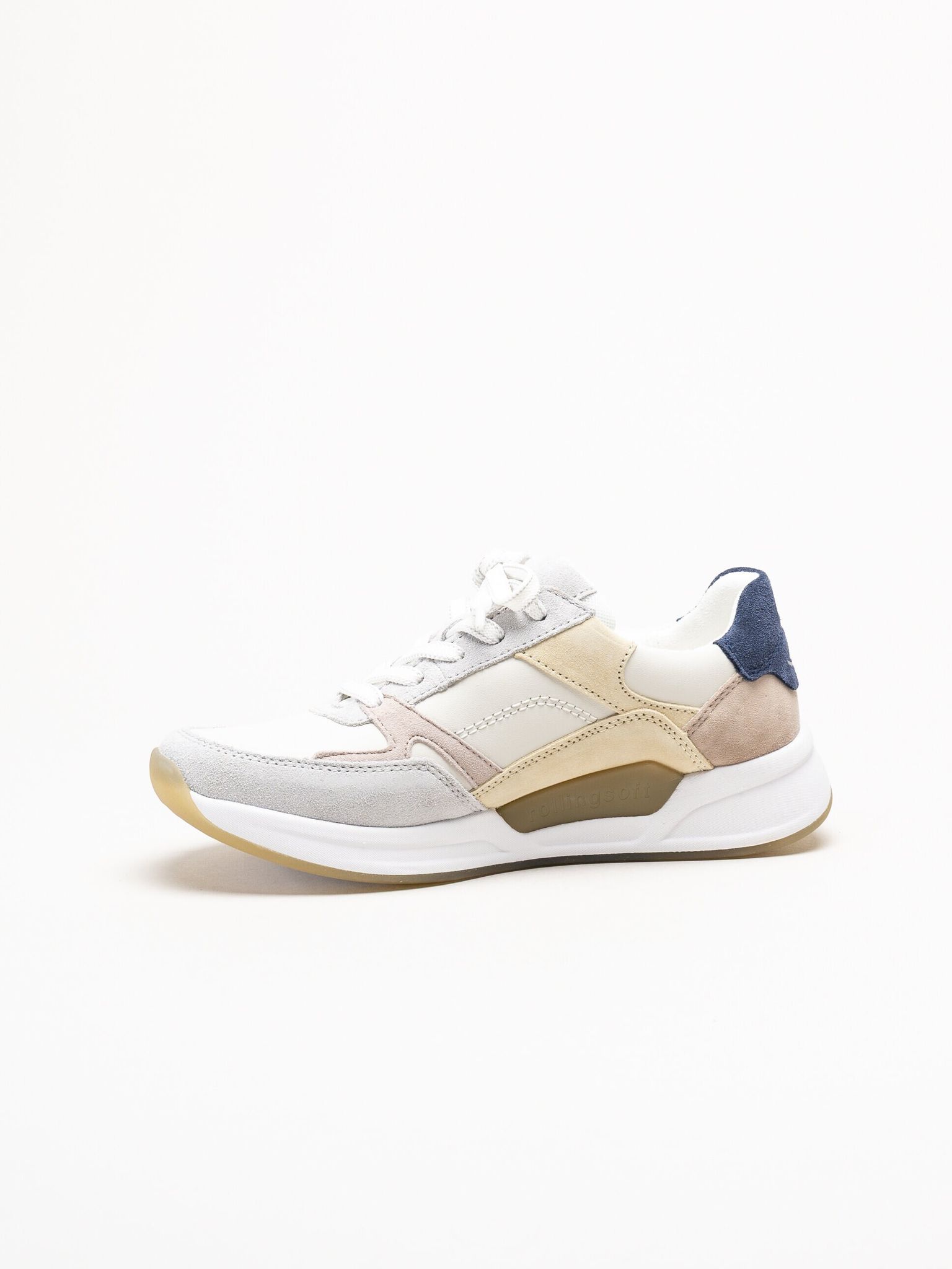Gabor - Beige sneakers i skinn och mocka