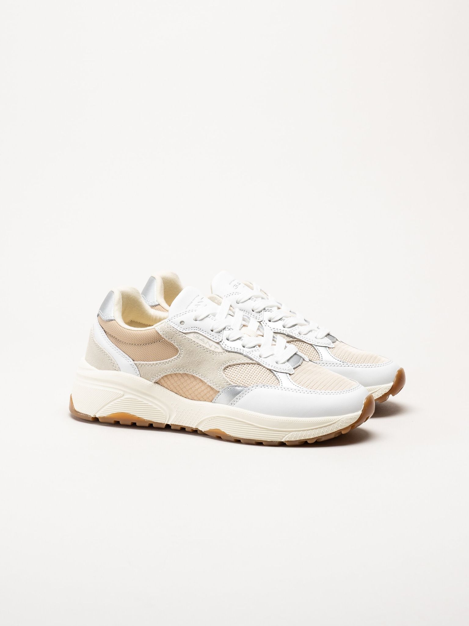 Gant Footwear - Newile - Beige sneakers i textil och skinn