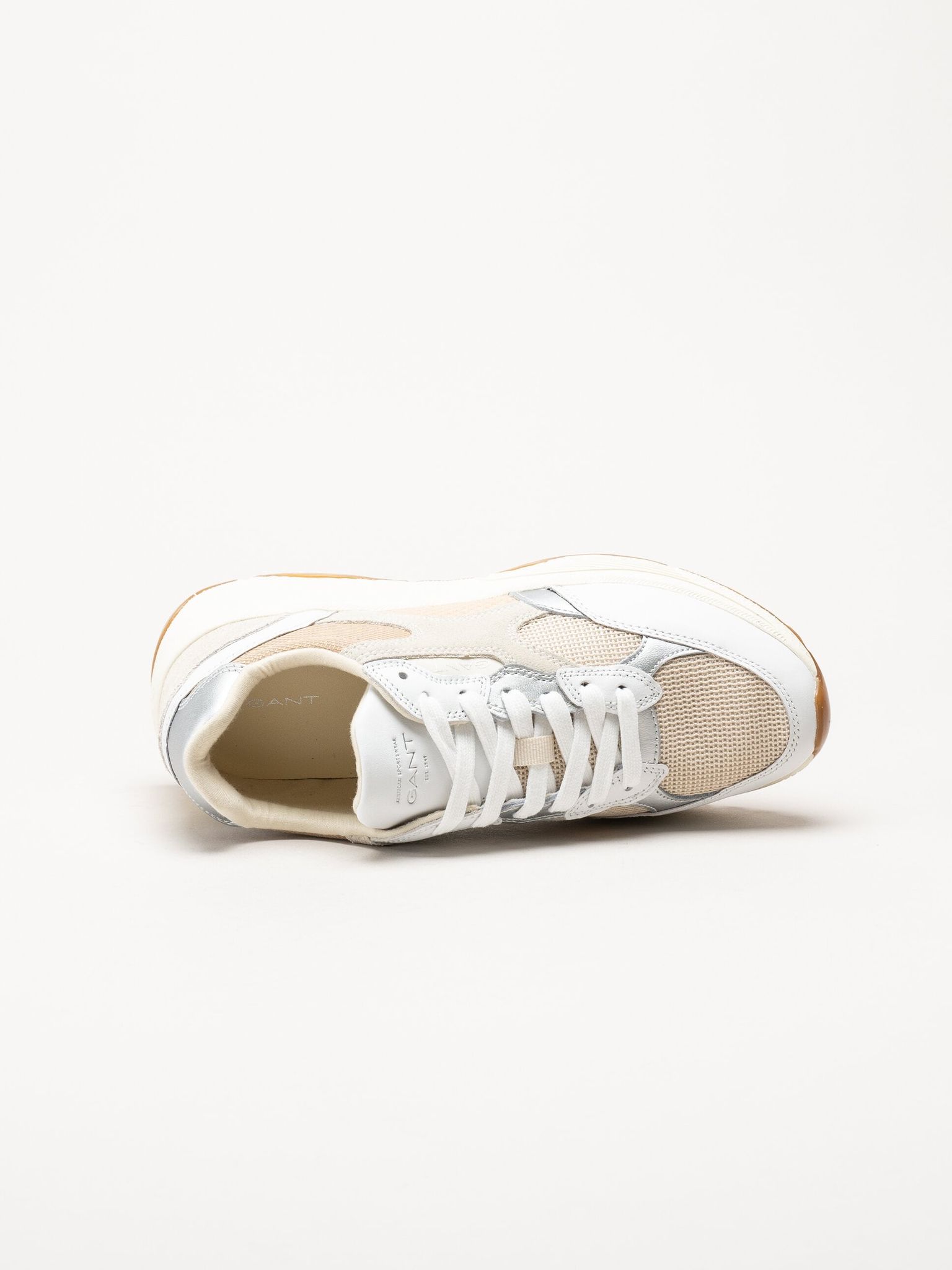 Gant Footwear - Newile - Beige sneakers i textil och skinn