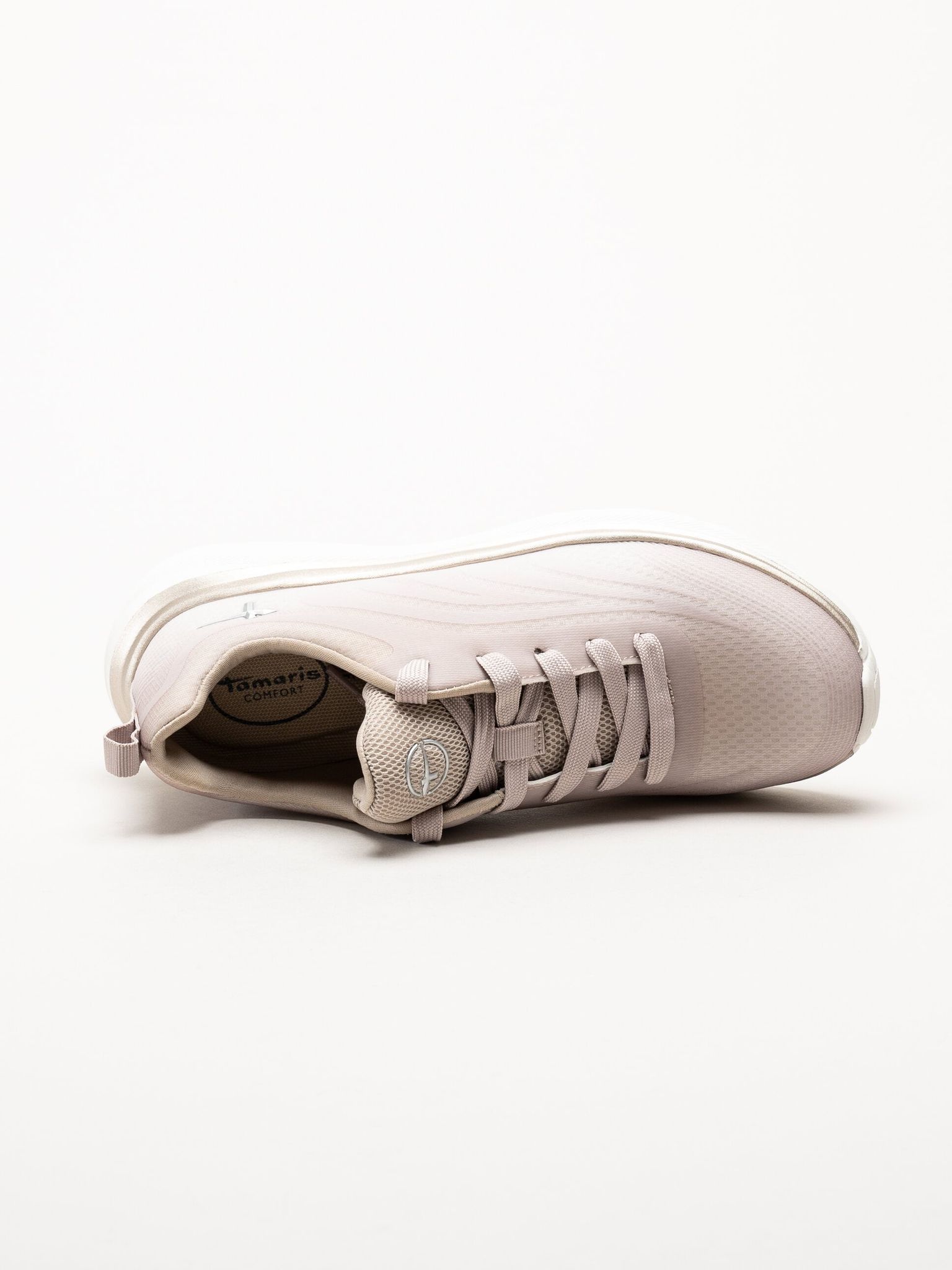 Tamaris - Wide fit - Beige sneakers i mesh