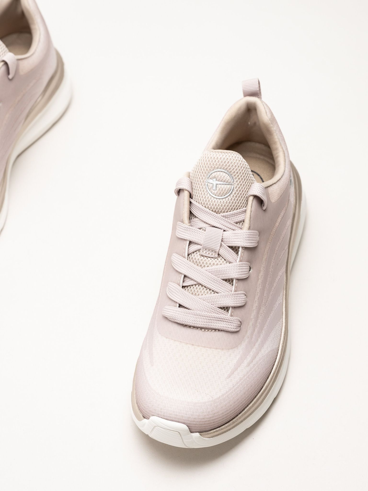 Tamaris - Wide fit - Beige sneakers i mesh